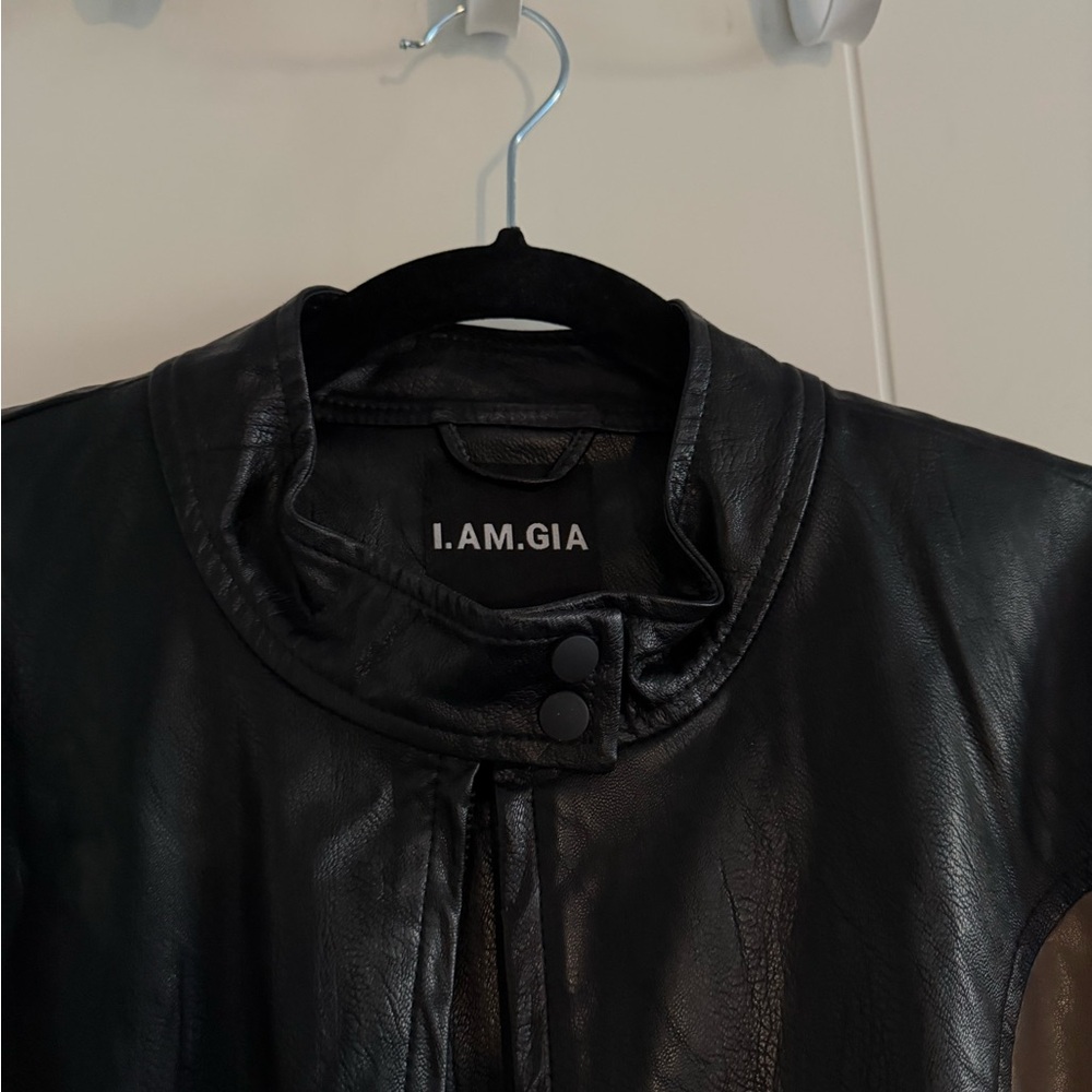 I.AM.GIA Black/Brown Racer Jacket - Picture 4 of 10